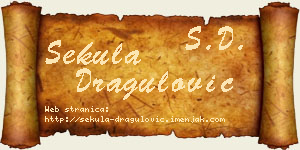 Sekula Dragulović vizit kartica